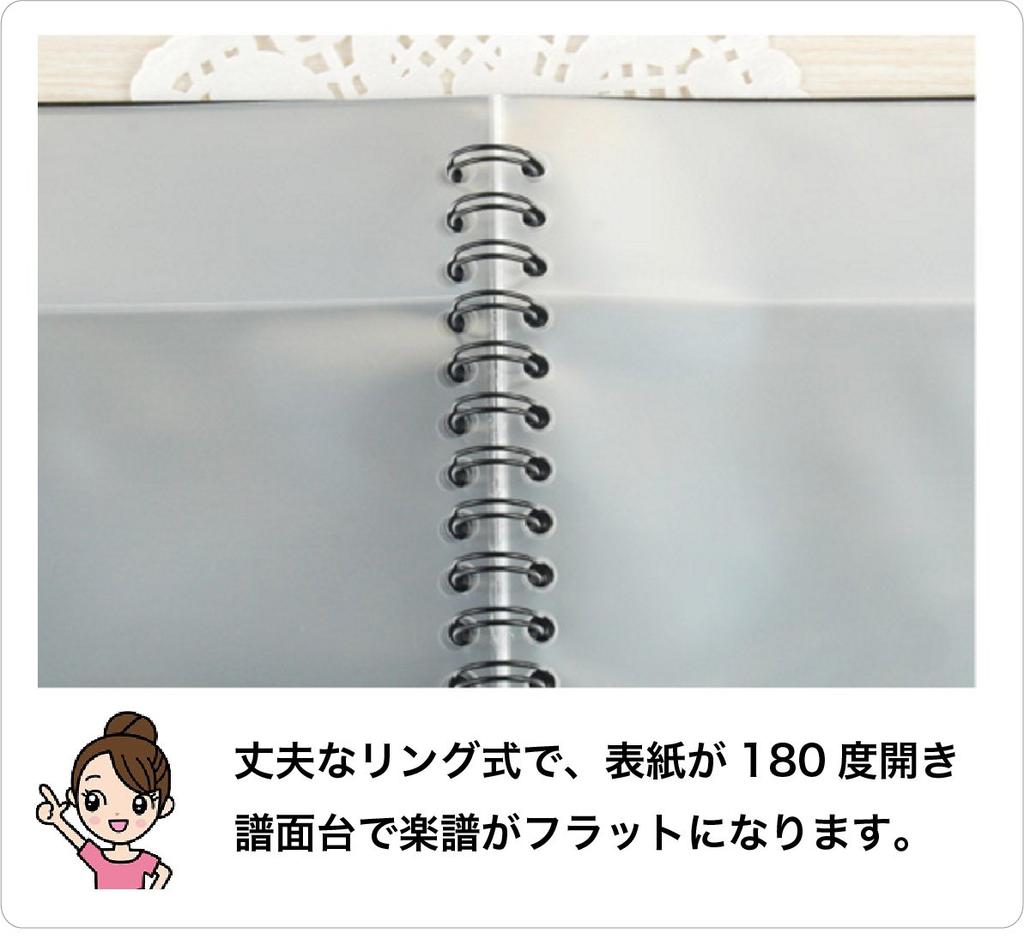 File PLUS DO Music File, Writing and Storage, Band File, Ring Type, 30 Pockets (Sold Individually, Black)