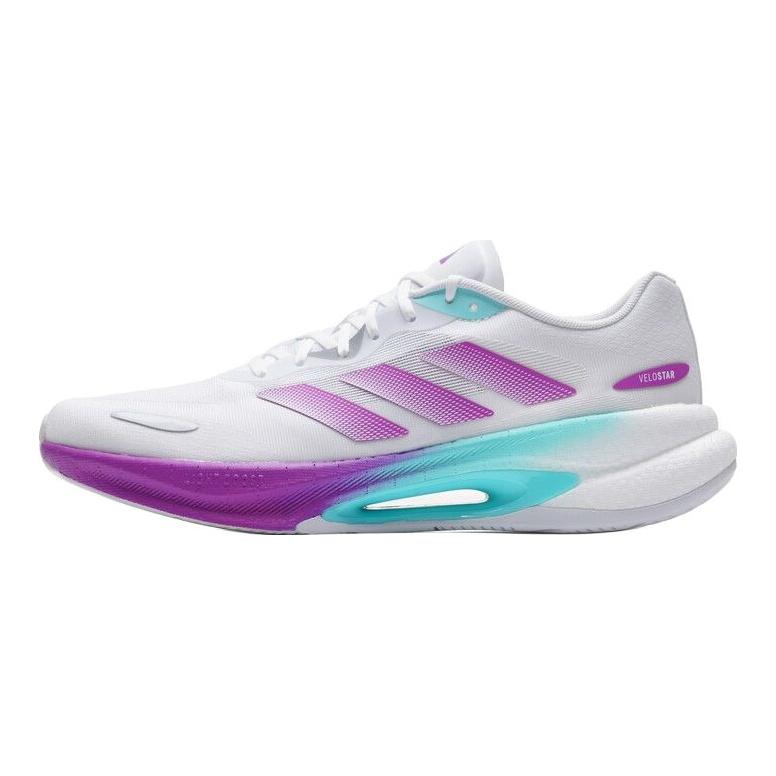 Adidas VELOSTAR Cushioning Breathable Lightweight Casual Running Shoes Unisex White Purple KJ2761