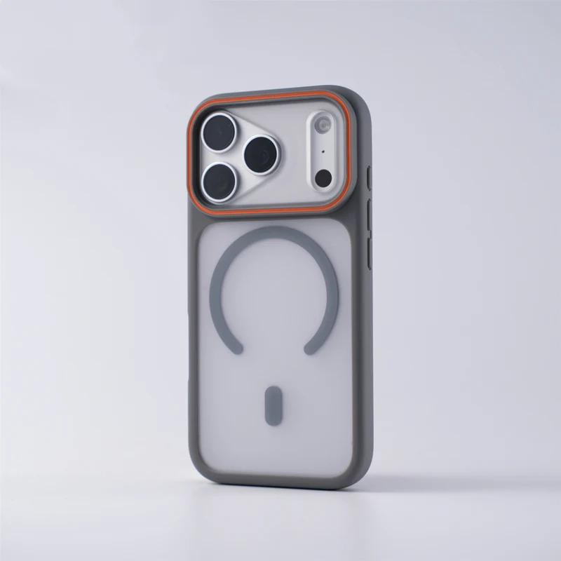 Magnetic Matte Non-slip Armor Case For For Iphone Air 17 17Pro Max 16 Pro 1 14 13 Simple Frosted Wireless Charging Shockproof Cover