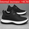 New Men's Black White Elevator Shoes 6/8/10CM Height Increasing Casual Breathable Comfortable Non-slip Walking Sneakers for Men