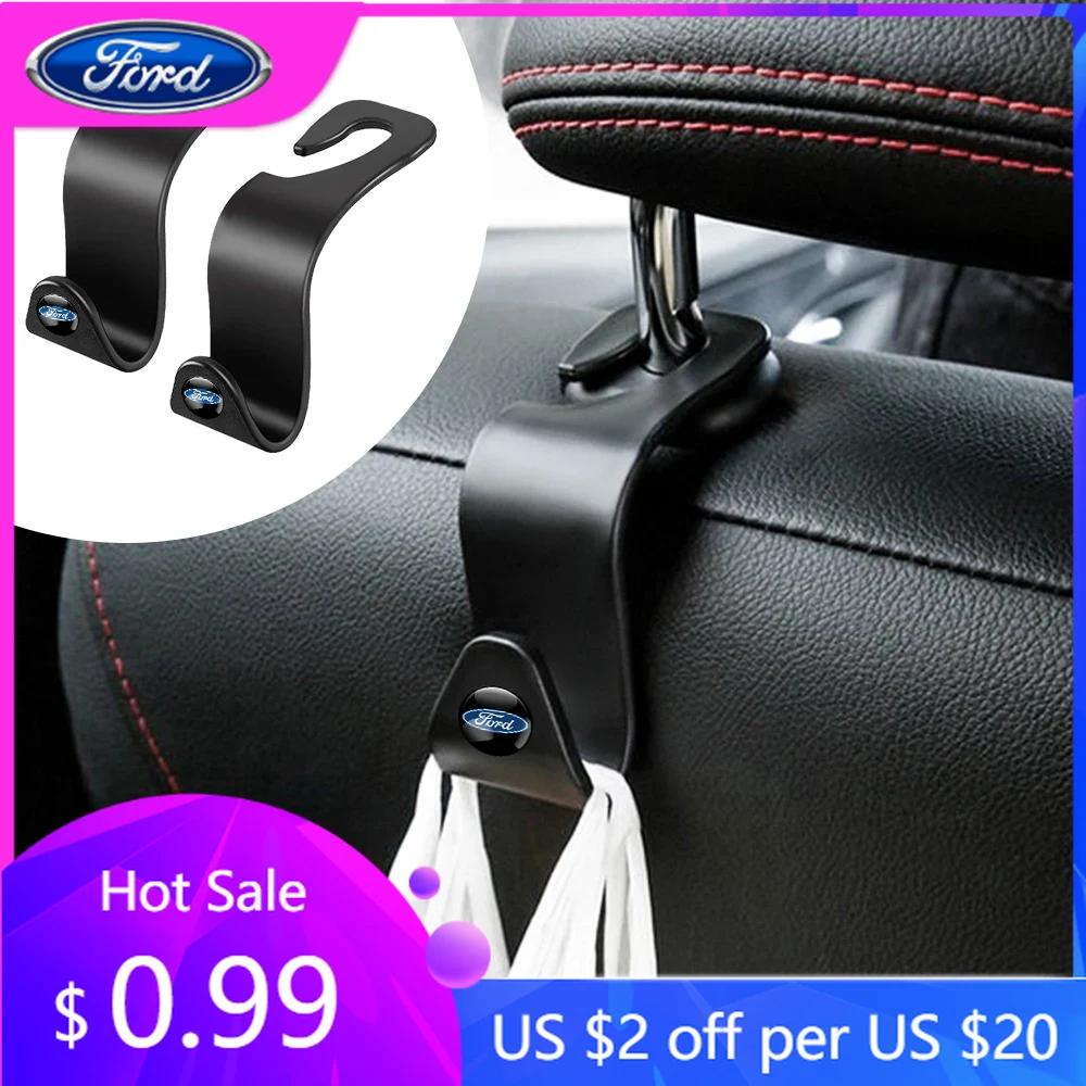 Car Sticker 2pcs Car Seat Backrest Hidden Multi-Functional Hook For Ford Mondeo Focus 2 3 4 Mustang Fiesta Ecosport Kuga Fusion