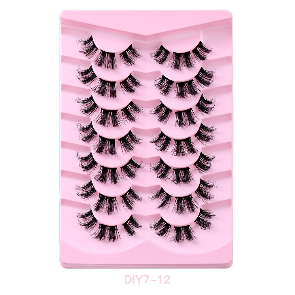 Diy Segmented False Eyelashes 7 Pairs Of High Imitation Mink Hair Dense Curl Simulation Eyelashes