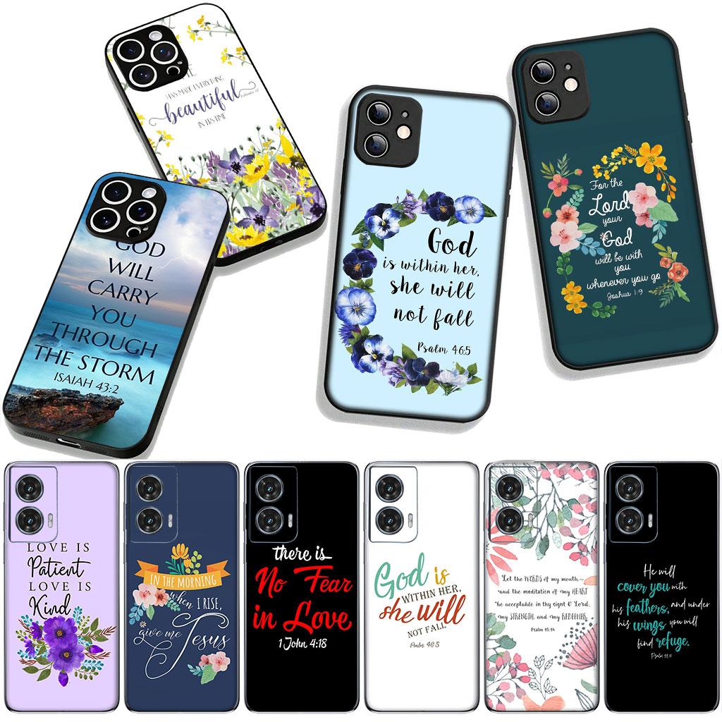 For Samsung Galaxy S25 S24 S22 S23 FE Ultra Plus A56 A05 A06 A15 A16 A55 S7 Edge Phone Case Bible Verse Christian Jehovah God