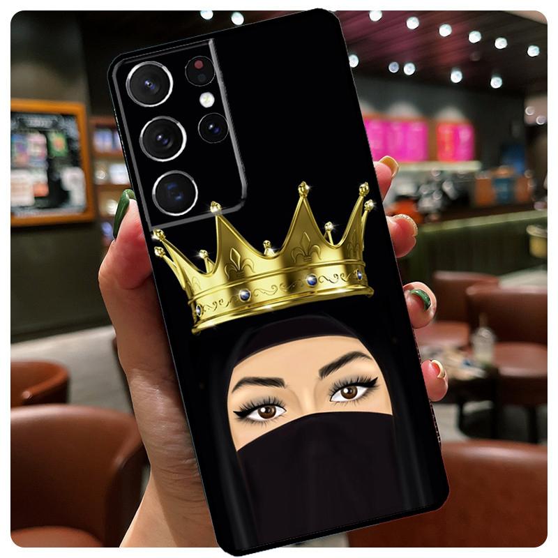 

Islamic Hijab Girl Queen Phone Case For Samsung Galaxy S25 Ultra S20 S21 S22 S23 S24 Ultra S9 S10 Plus S25 FE Cover Galaxy S20 FE