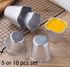 10 or 5 Pcs Set Pudding Cup Molds Mini Fluted Cake Pans Jelly Fast Heat-Up Aluminum Alloy Baking Mold Mousse Dish Cheese Mould