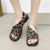 Fashion Hot Sale Women Leopard Sandals Summer Mixed Colors Outdoor Shoes for Women Casual Beach Large Size Wedge Sandals Pumps De Mujer