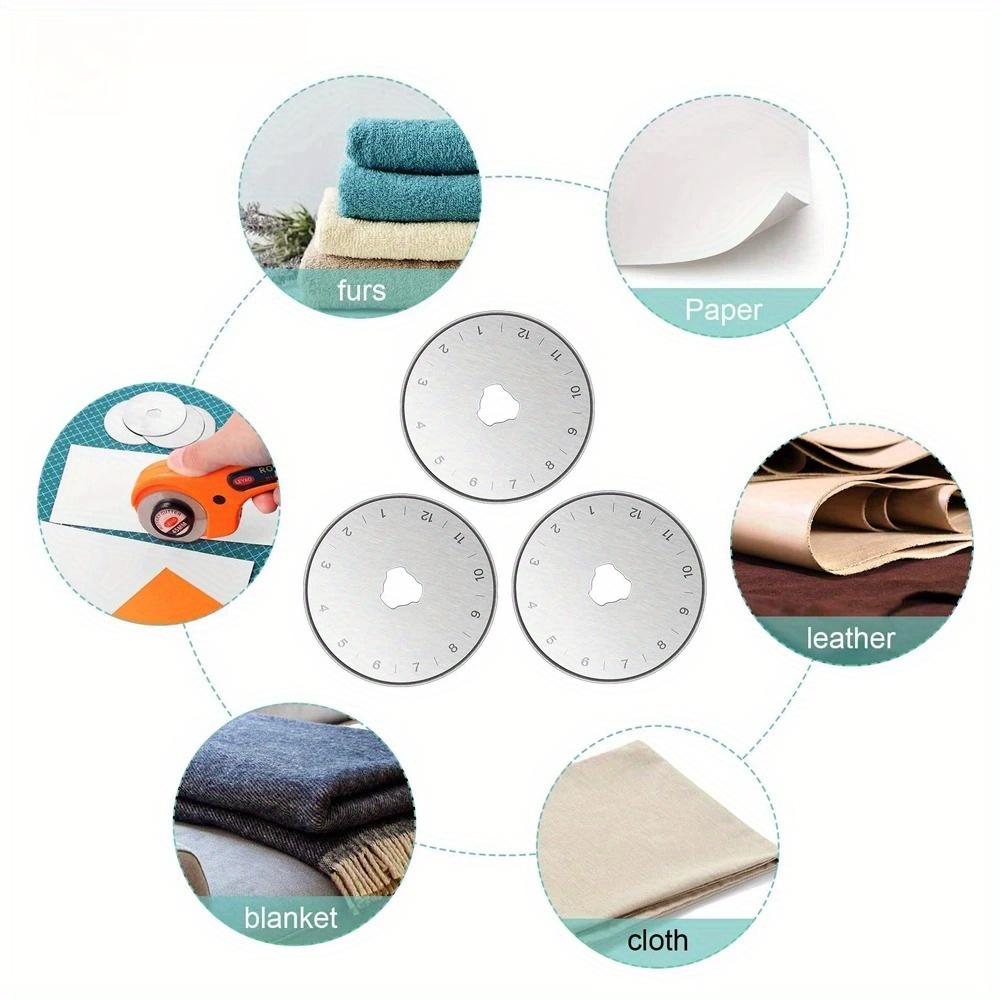 5PCS 45mm Rotary Cutter Blade SK5 Round Quilting Blades Rotary Replacement Cutting Blade for Quilting Fabric Sewing Craft
