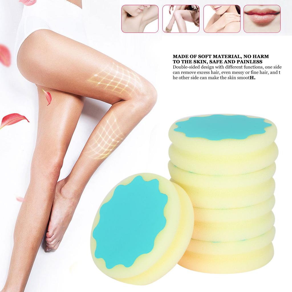 Hair Removal Sponge DoubleSided Depilation Pad Painless Depilation Tool for Face and Body