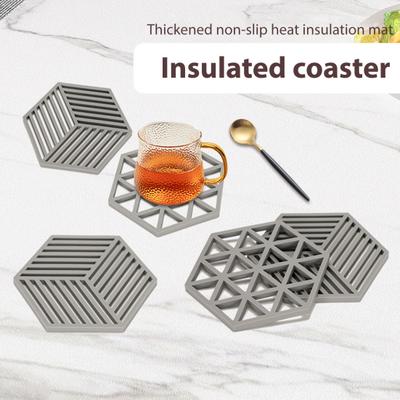 Silikon Untersetzer Matte Sechseck Platzset Topfuntersetzer Hitzebeständig & Rutschfest Tischmatten Isolierte Desktop-Schutzpads für Zuhause Bar Café