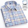 New 100% Cotton Oxford Mens Striped Plaid Shirts Long sleeve Male Business Casual High Quality Formal Shirt For Men Social Shirt