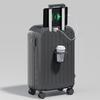 20 Inch Suitcase Hard Shell Scratch-resistant Surface with USB Interface Cup Holder