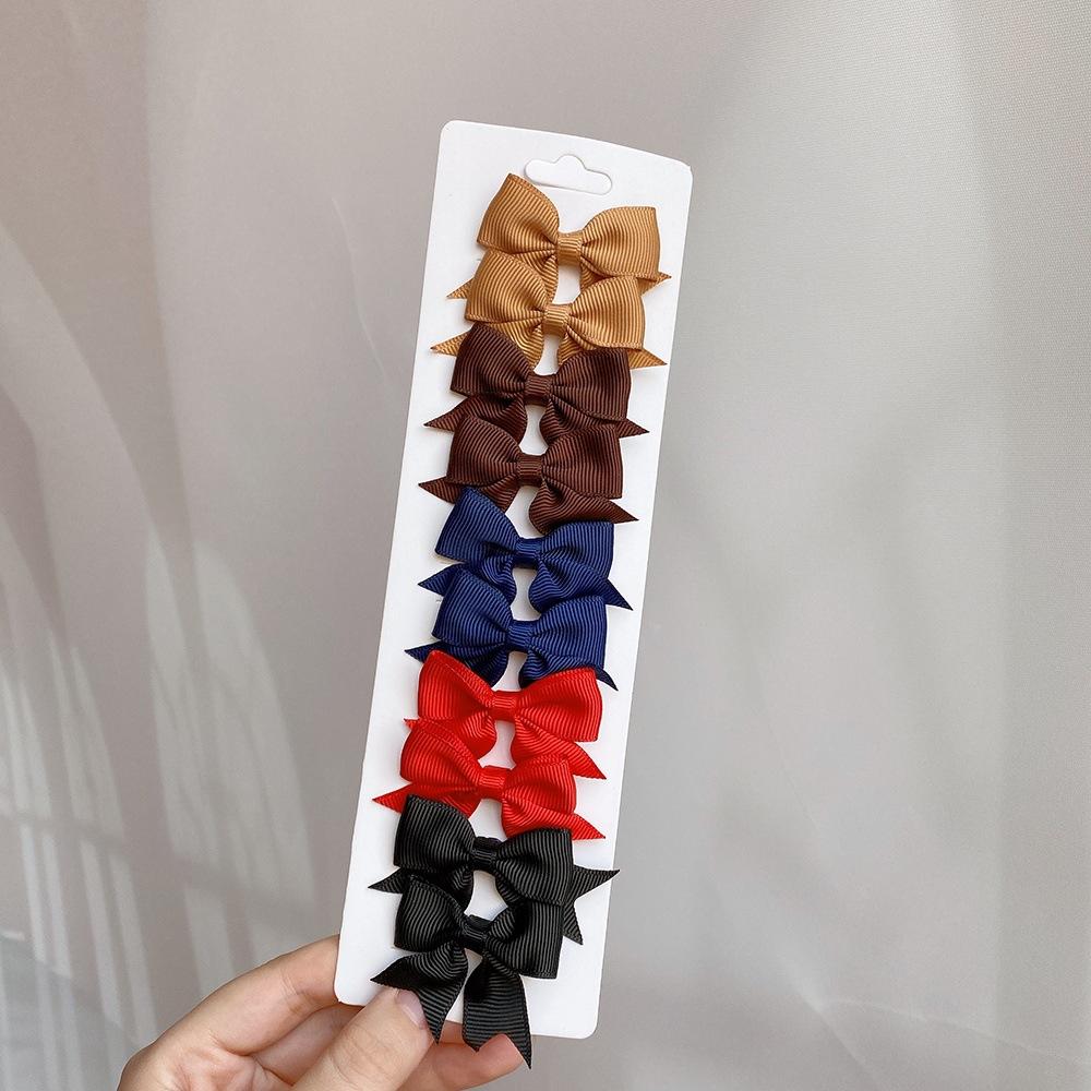 10 STÜCKE Neue Schwalbenschwanzschleife Kinder Haarspangen Haaraccessoires Set Niedliche Hundert Mädchen Haarkarten