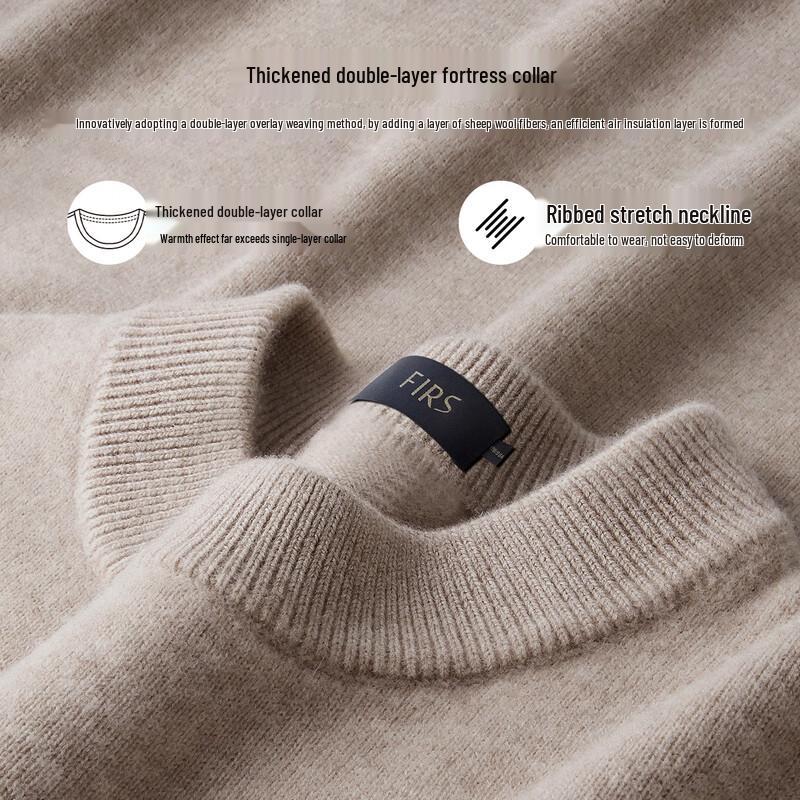 Sugiyama Men's 100% Wool Warm Round Neck Pullover Sweater
