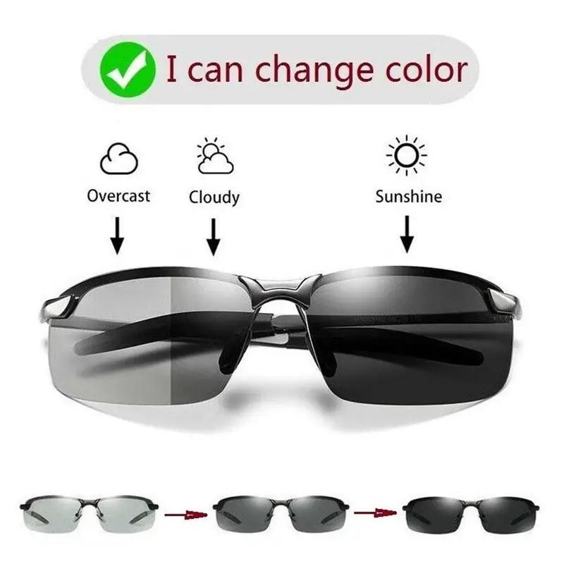 Day and Night Vision Sunglasses Polarized Smart Photochromic Sun Glasses Camping Fishing Driving Climbing Cycling Goggles