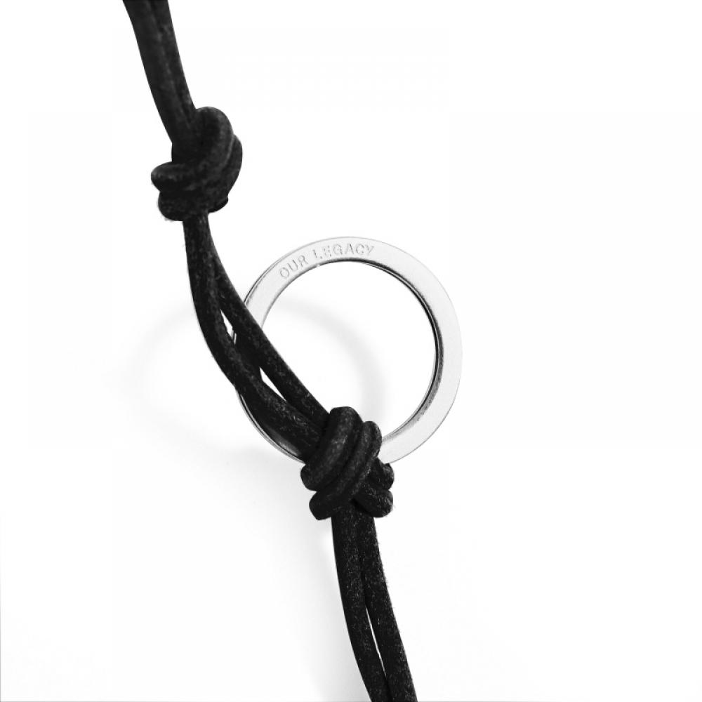 Our Legacy Radon Black Keychain Leather Necklace A2208lbl