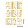 9 Blatt Premium Goldfolie Temporäre Tattoos für Partys und Events mit metallischen Designs und einfacher Anwendung