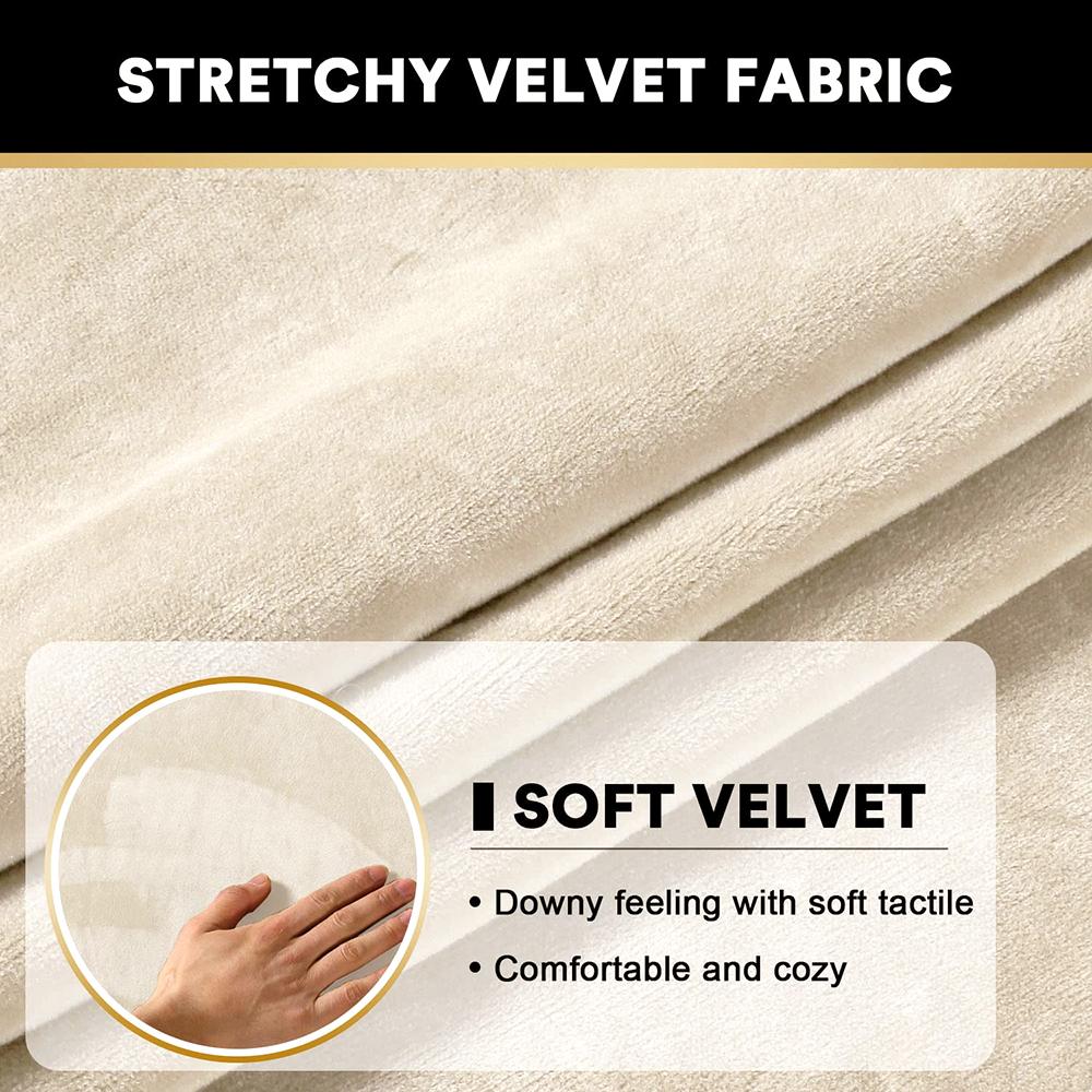 Simple Velvet Sofa Covers Super Soft Sofa Seat Cushion Covers Solid Living Room Stretch Sofa Couch Case Home Decor Washable Pets