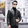 Leather Jacket, Men's Leather Suit, New Sheep Skin, Spring and Autumn Thin Leather Jacket, Slim Fitting and Handsome Men's Suit Jacket