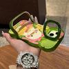 The INS Oil Painting Duck is compatible with iPhone 15 Pro Max phone cases, 14 Cute Cartoon 13, silicone 11, dual stands, 16