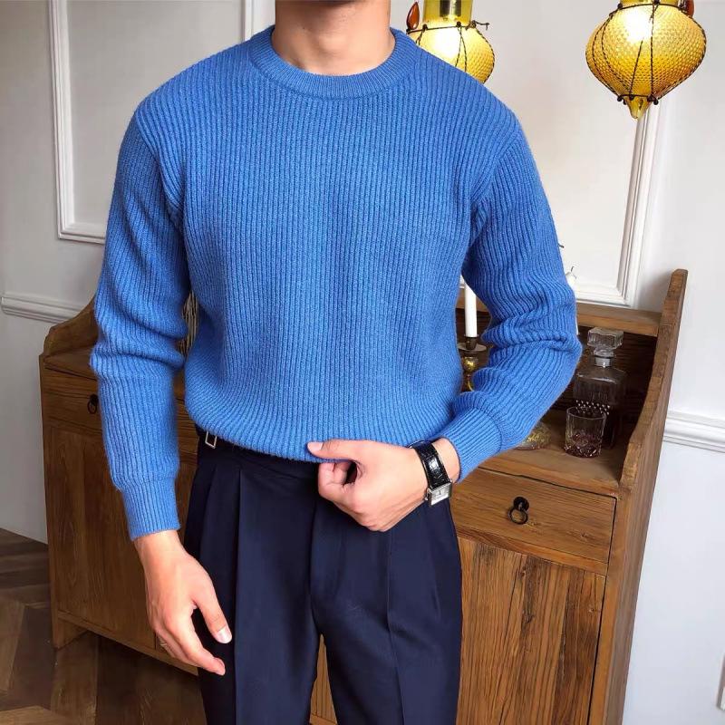 Men S Thick Loose Knit Pullover Sweater Winter Casual Fashion