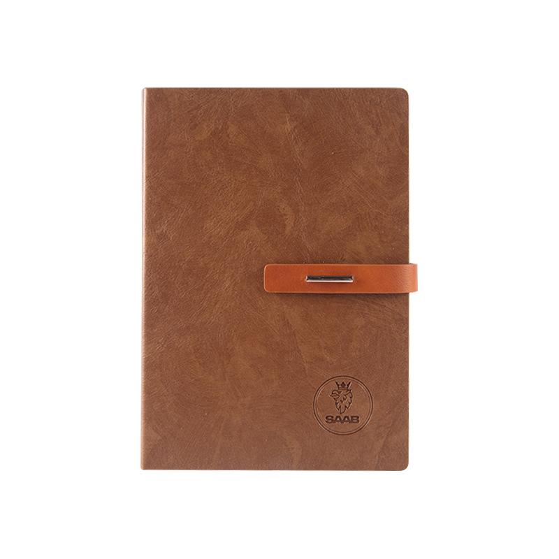 A5 Business Office Hardcover Buckle Notepad - Creative Imitation Leather PU Notebook with Custom Logo