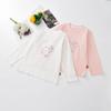 Autumn 2025 Girls' Frog Button Long Sleeve Shirt - New Chinese Style