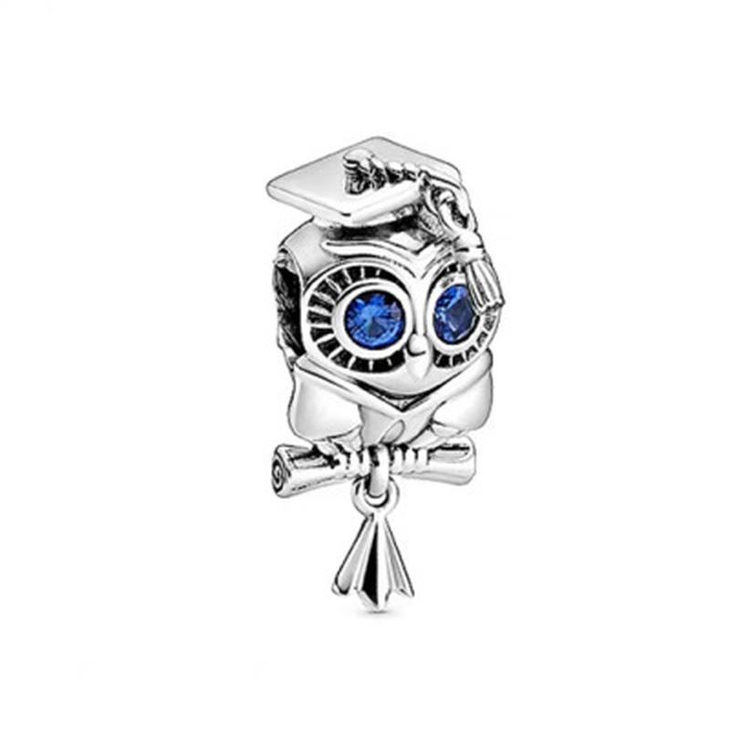 

Изготовление ювелирных изделий своими руками посеребренные синие хрустальные бусины, подвеска, подходит для оригинальных брендовых браслетов и браслетов для женщин и детей