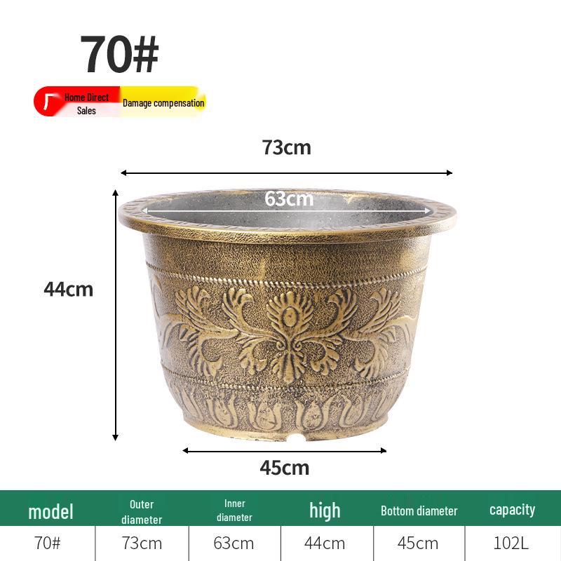 Large Thickened Outdoor Plastic Flower Pot for Trees, Water Lilies, and Lotus Plants