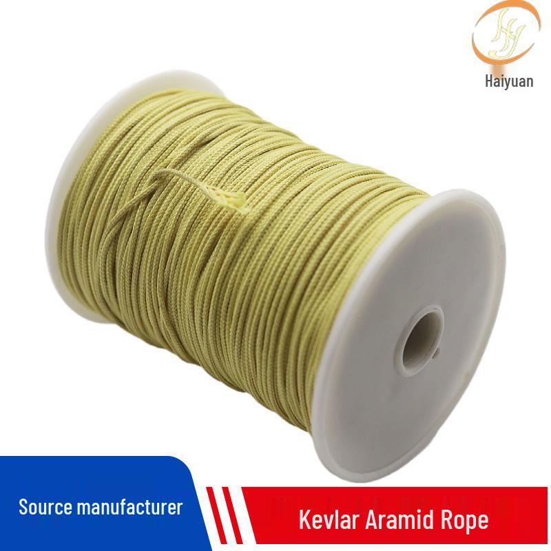 

Кевларовый огнестойкий плетеный шнур - Черный, 2 мм, износостойкий, высокотемпературный (560°C) Арамид.