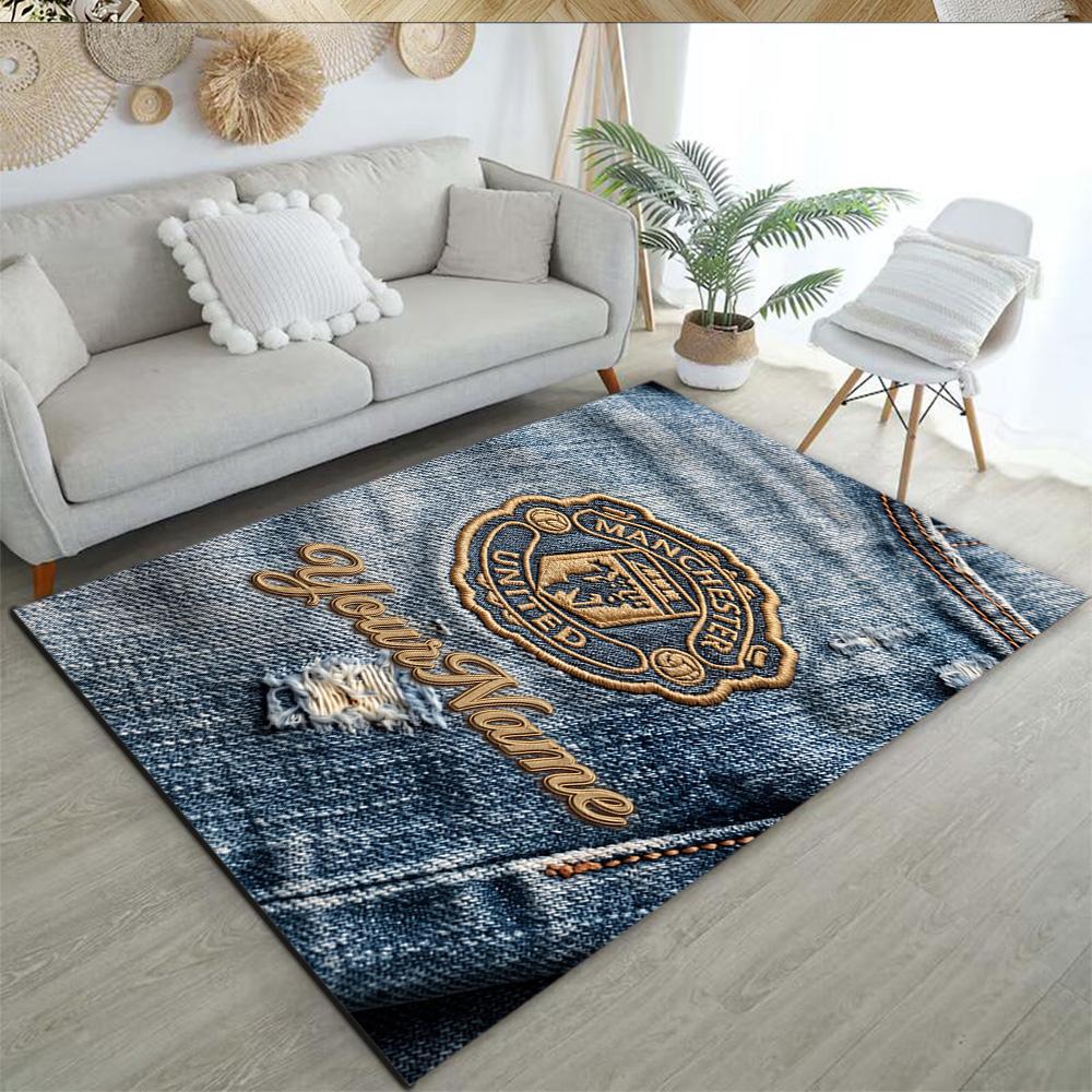 Manchester Personalized Text Area Rug Design for Foyer Kitchen Living Rooms Decorate room Anti-slip Rug Anime Office Decor Spiritual Gift