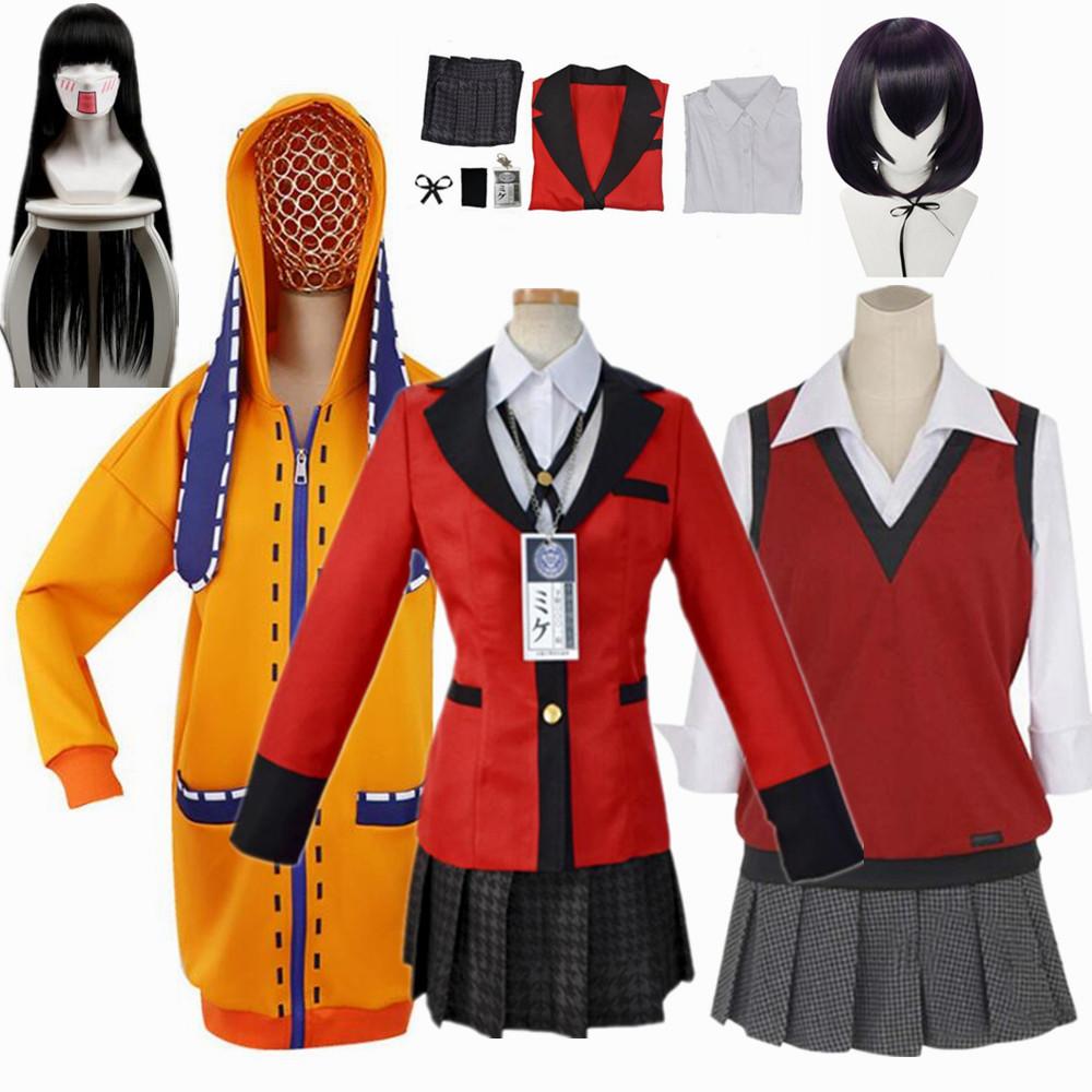 

Аниме Kakegurui Yumeko Jabami Kakegurui Twin Uniform Костюмы для косплея Хэллоуин Одежда для девочек Женская одежда