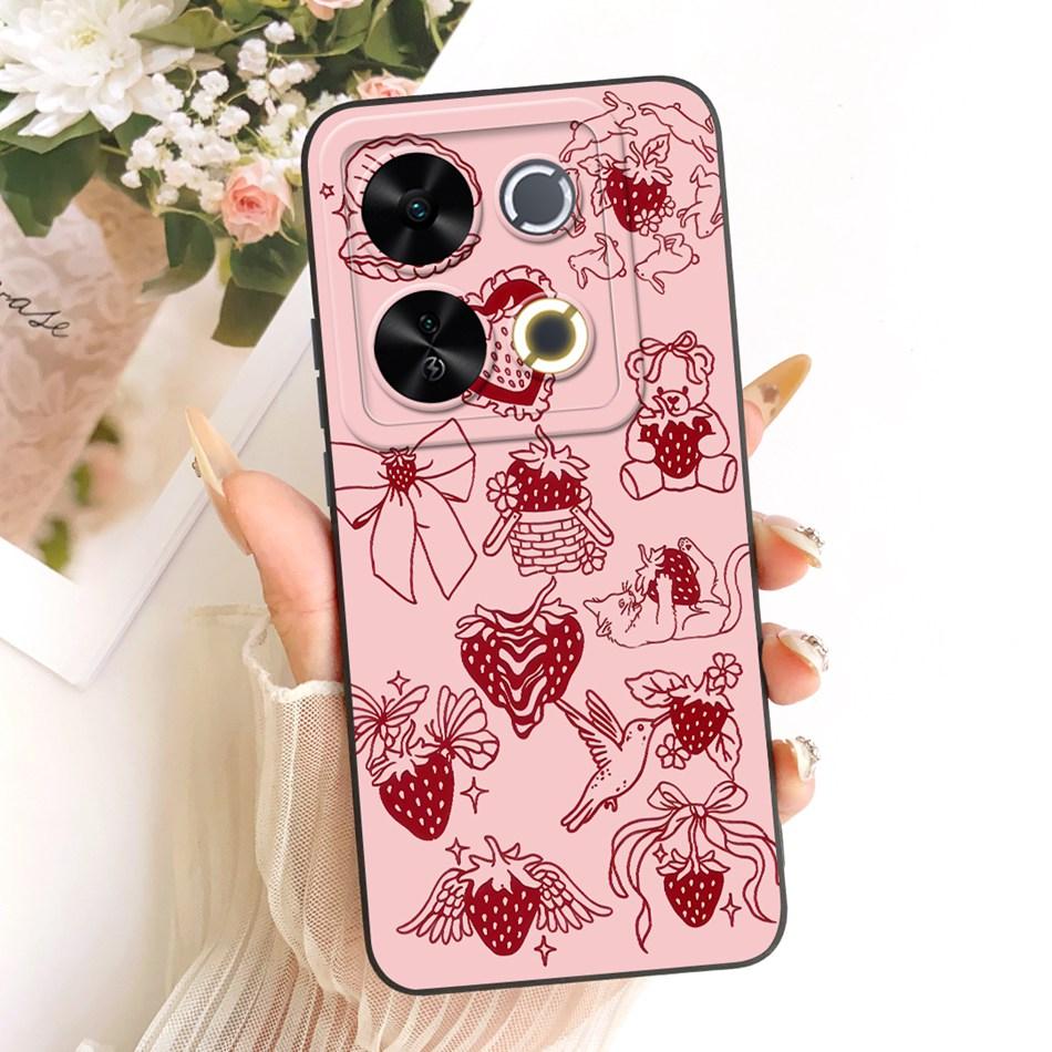 For ITEL P65 Cute Cat Flower Cartoon Phone Case For Itel P671L ItelP65 Shockproof Soft Silicone Covers Bumpers
