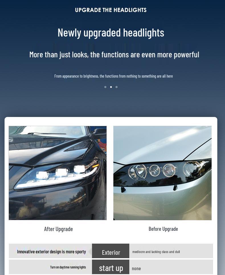 Mazda 6 LED Headlight Assembly: 2003-2015 with Sequential Turn Signals and DRL