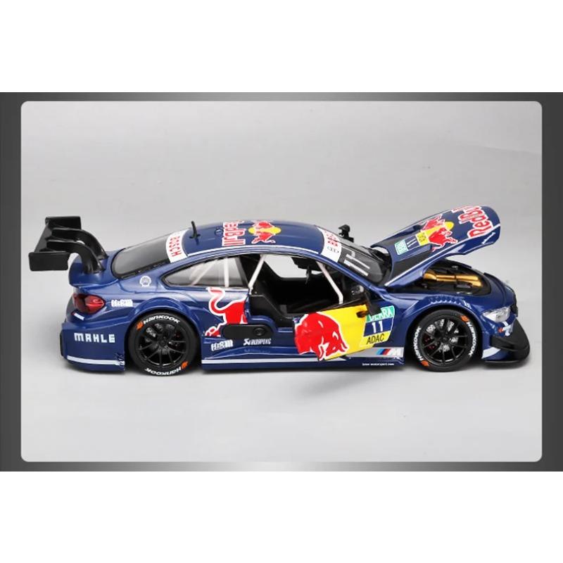 1/24 Scale BMW M4 GT3 Red Bull Co-brand Alloy Sports Car Model Diecasts Metal Racing Vehicles Car Model Sound and Light Kids Toys Gift