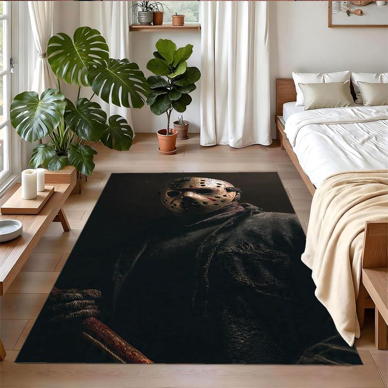 Crystal Velvet Rug Soft Non Slip Indoor Floor Mat Home DecorFriday the 13th Jason Voorhees