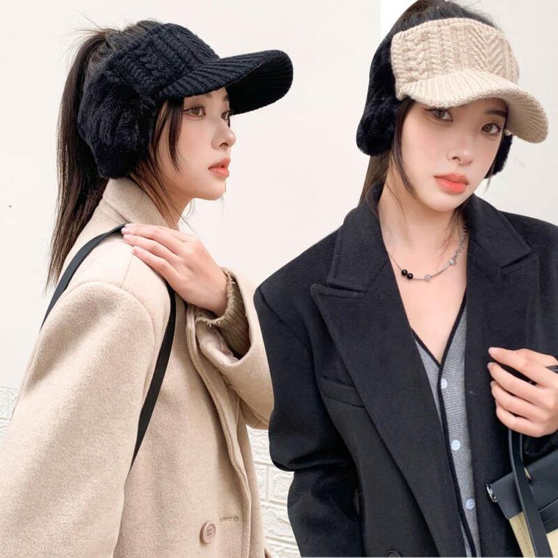 

Elwash задняя манжета лечение женский наушник свитер зима Beige Black