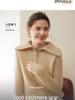 Autumn Winter Ribbed Knitwear: Large Lapel, Solid Color, Loose Half Zip, Thick Cashmere Sweater.