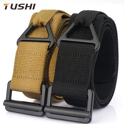 New Men'S Commuting Belt With Automatic Buckle Nylon Waistband, Outdoor Leisure Versatile Double-Layer Thick Belt