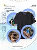 New Ice Silk Men's Round Neck Loose Short Sleeve T-shirt, Summer, Solid Color, Sizes L-9XL.