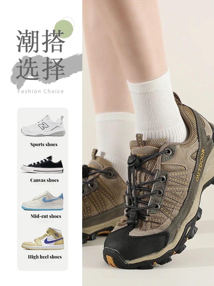 NEU Elastische Schnürsenkel Sneakers Qualitätsschloss Schnürsenkel Runde Tennisschnürsenkel ohne Krawatten Erwachsene Kinder Gummibänder für Schuhe 1Piar