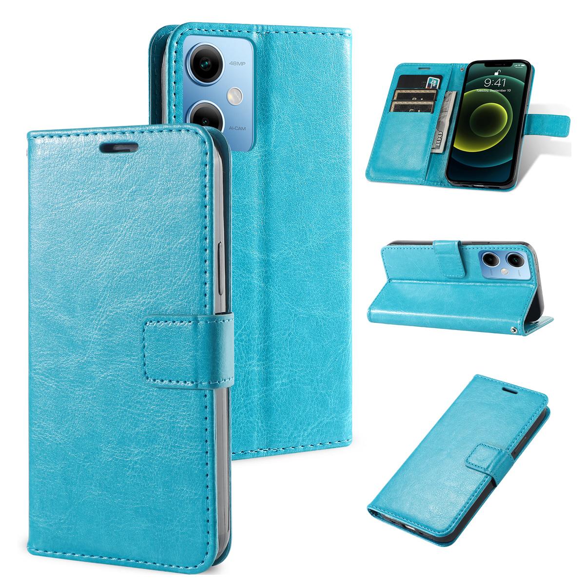 

Классический кожаный чехол-книжка-кошелек с откидной крышкой для телефона Redmi 13 13C Note 13 4G 5G Note 13 Pro 4G 5G Note 13 Pro + 5G POCO C65 X6 M6 F6 Pro RedMi Note 13 синий