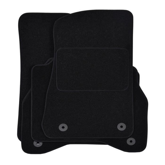 Tapis de sol - Jeep - Gladiator - Velours noir - 4 pièces - Ajustement précis