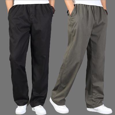 Men Cotton Cargo Tactical Pants Army Military Trousers Long Loose Casual Outdoor