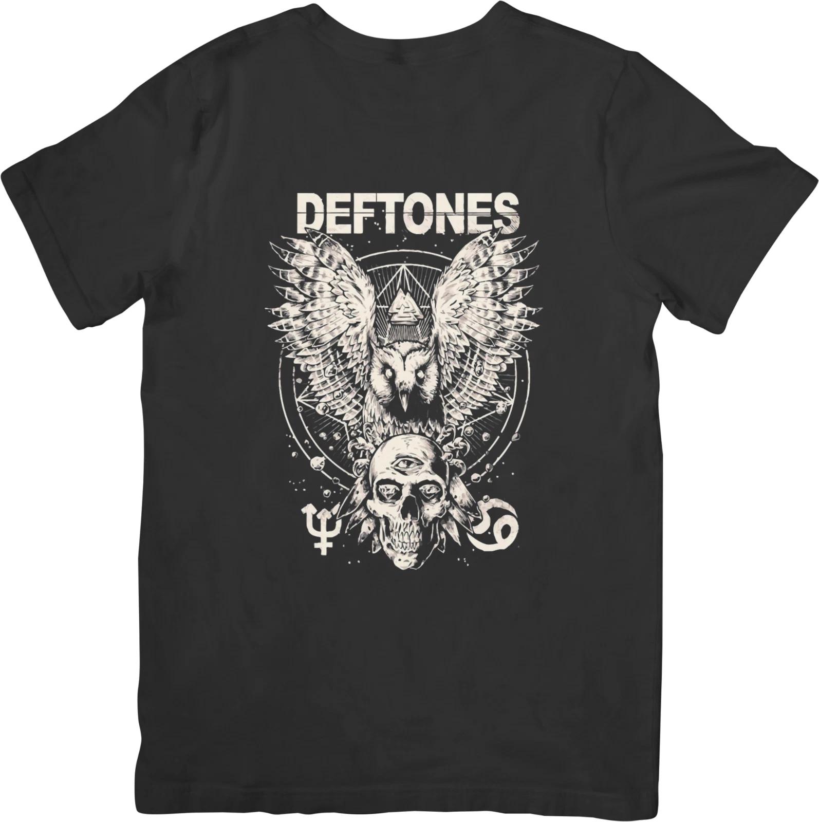 

Deftones 1 Музыка Унисекс Посадка для мужчин и женщин Качественная хлопковая футболка Черная L