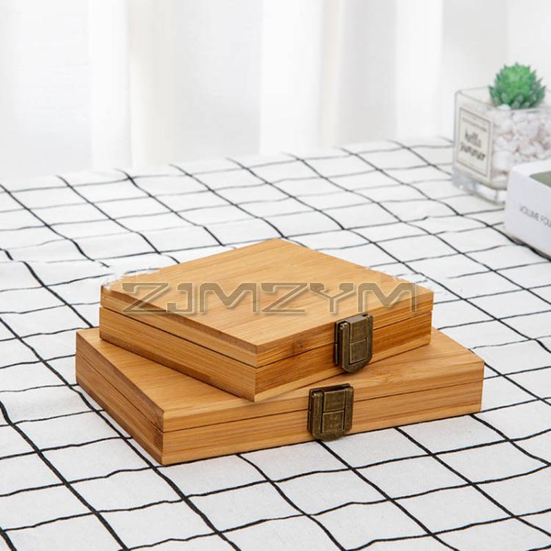 24/36 Grids Wooden Watercolor Palette Paint Box Handmade Empty Box Mini Wood Color Box Painting Supplies