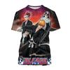 Hot sale Summer Kurosaki Ichigo 3D print T-shirt anime fashion o neck short-sleeved men's and women's casual