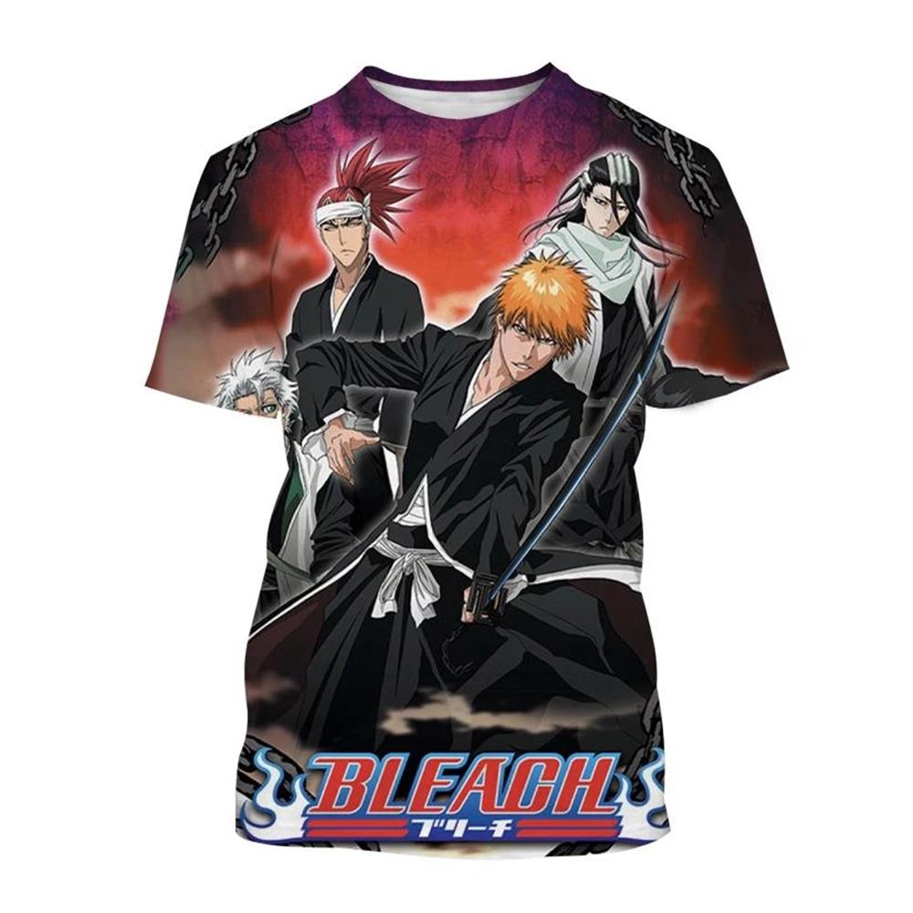 Hot sale Summer Kurosaki Ichigo 3D print T-shirt anime fashion o neck short-sleeved men's and women's casual