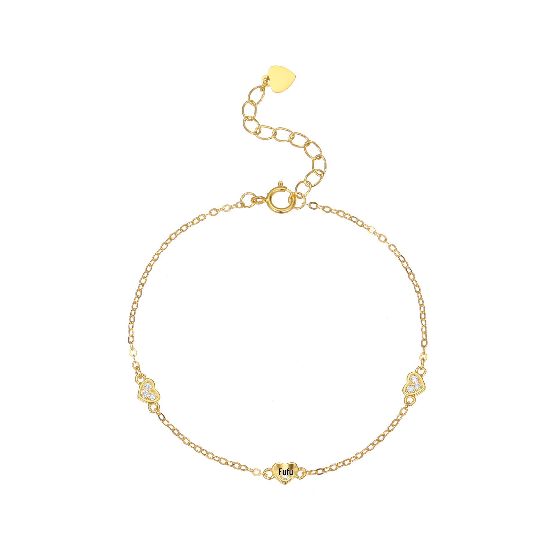 

S925 Sterling Silver 18K Heart Bracelet - Women s Versatile Layered Luxury Jewelry 925 Silver