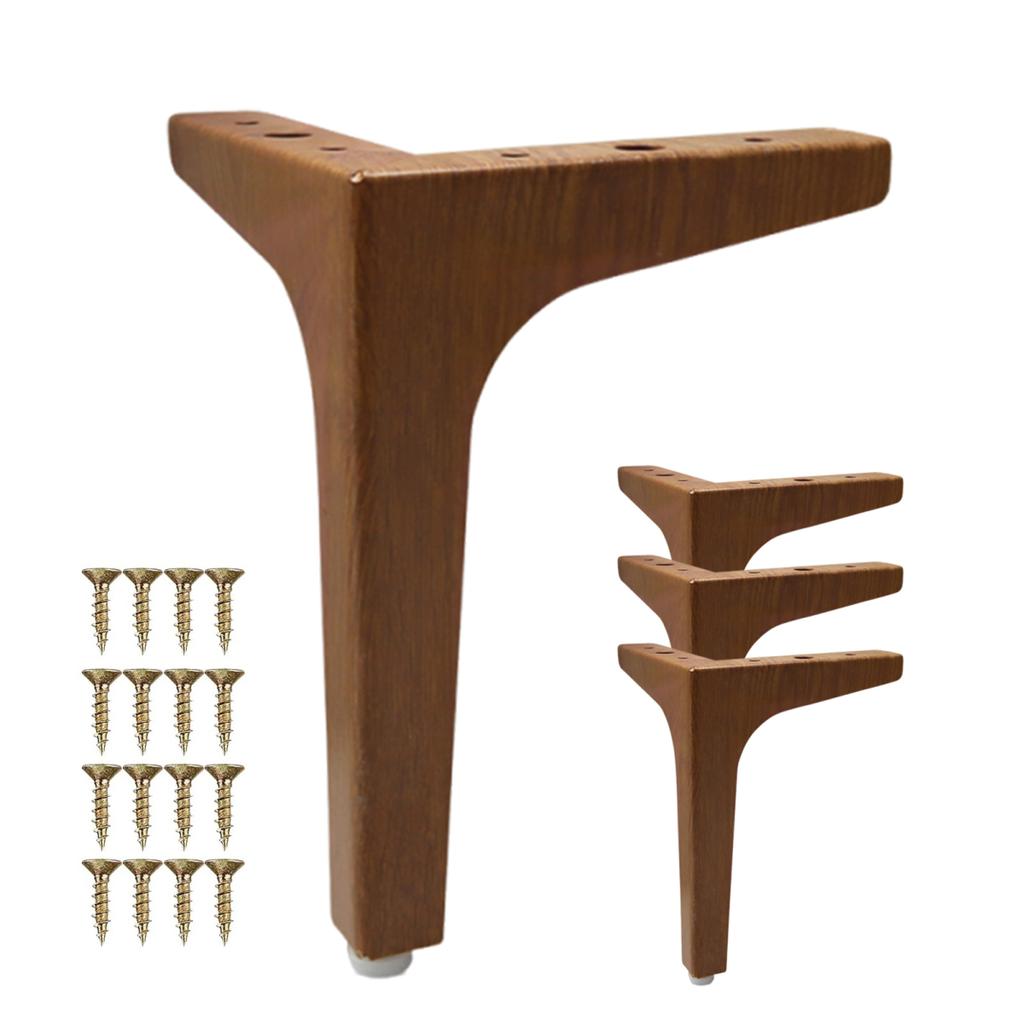 Yousheng 4 szt. metalowych nóżek meblowych o udźwigu 200 kg, odporne na rdzę, łatwe w montażu, trójkątne nóżki meblowe, części zamienne DIY