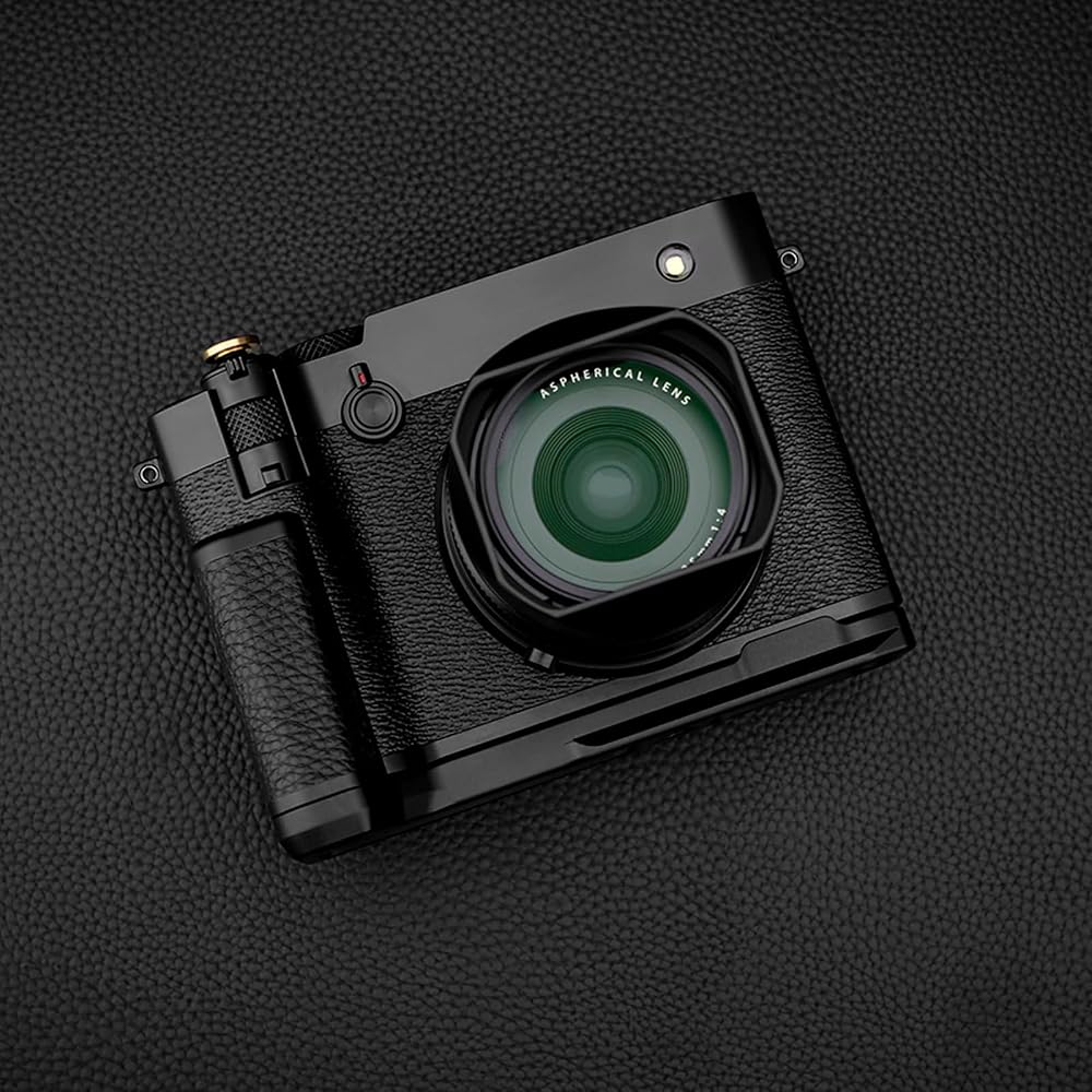 Haoge Handle Hand Grip L-shaped Grip Bracket for Fujifilm GFX100RF Camera Body HG-GFXRF-B Black with Arca-Swiss Standard Plate